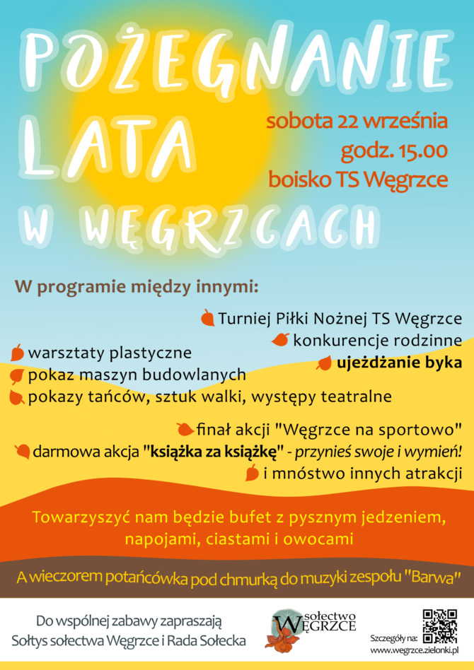 Zapraszamy na piknik Pożegnanie Lata w Węgrzcach