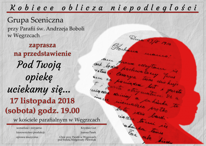 “Kobiece oblicza niepodległości” – zaproszenie do węgrzeckiego teatru